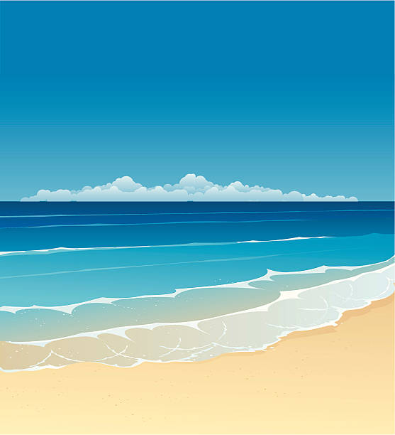 illustrazioni stock, clip art, cartoni animati e icone di tendenza di l'estate - spiaggia mare