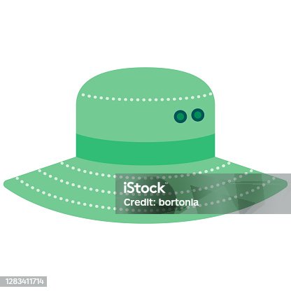 istock Sun Hat Icon on Transparent Background 1283411714