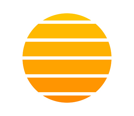 Sun symbol icon. Vector illustration.