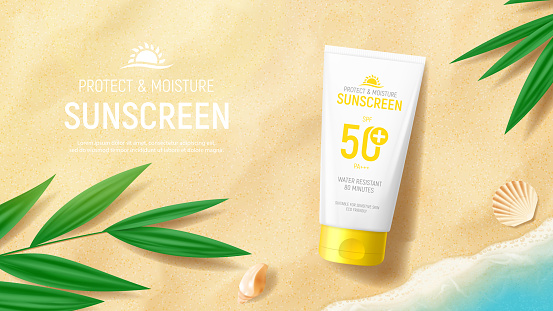 Sunscreen ad banner template