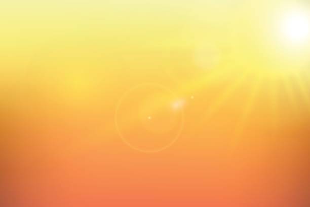 ilustrações de stock, clip art, desenhos animados e ícones de sunshine yellow background. vector illustration. - sunny sky