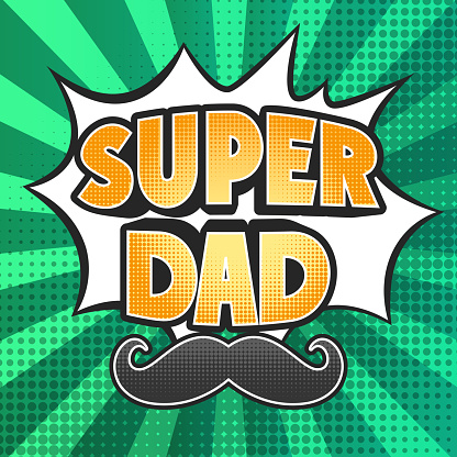 Super Dad, mustache comic effect