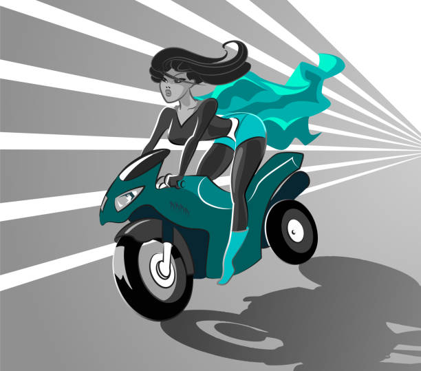 Download Woman Motorcycle Illustrations, Royalty-Free Vector Graphics & Clip Art - iStock
