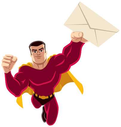 Superhero Flying Envelope