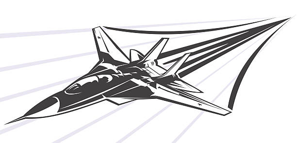 Supersonic F-14 Color can be easily changed. Background lines are independent objects and can be deleted. See also: fighter plane stock illustrations