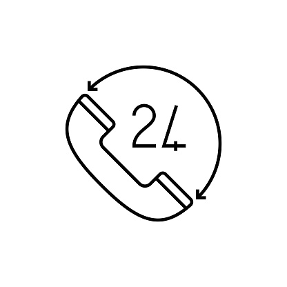 24H Support line icon
