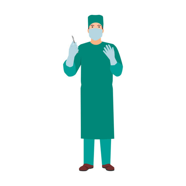 surgeon doctor character vector isolated - 外科醫生 幅插畫檔、美工圖案、卡通及圖標