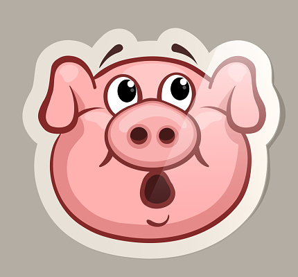 Surprise pig sticker