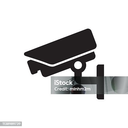 istock Surveillance camera Icon 1138989739