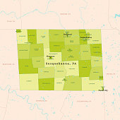 istock PA Susquehanna County Vector Map Green 1401107998