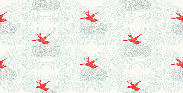 swallows  bird patterns stock illustrations