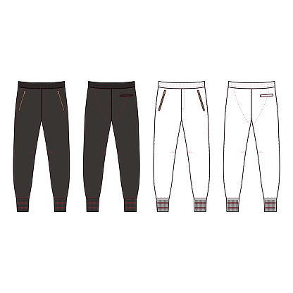 Sweatpants Man Template Stock Illustration - Download Image Now - iStock