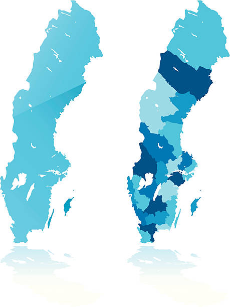 bildbanksillustrationer, clip art samt tecknat material och ikoner med sweden map - sweden map