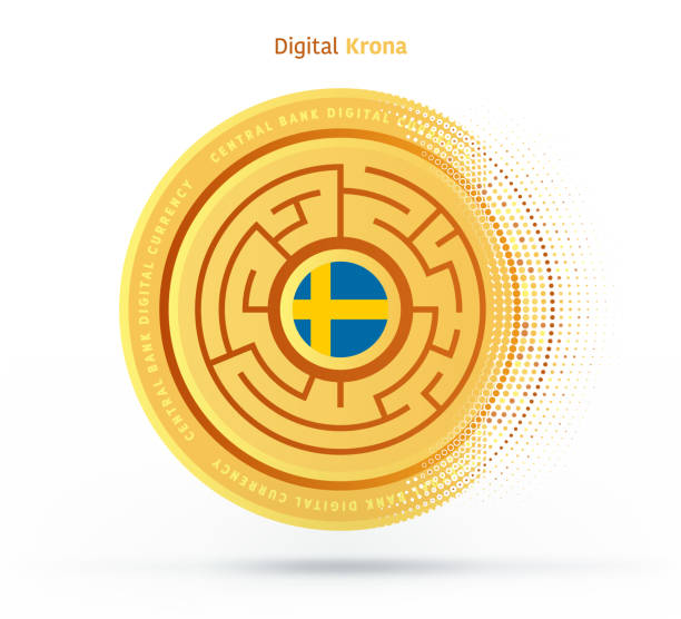 bildbanksillustrationer, clip art samt tecknat material och ikoner med svensk nationell digital valuta - svenska pengar