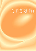 Sweet mousse, cream, ice creams, confectionery fillings. Abstract dessert caramel beige background. Vector illustration