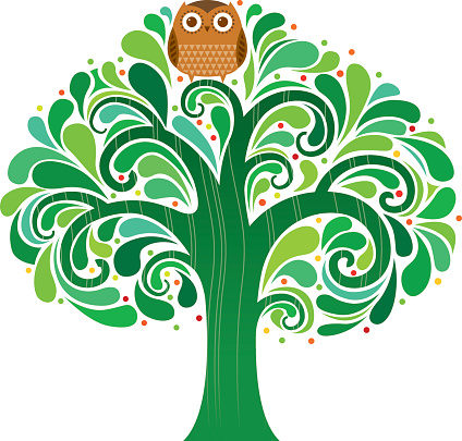 Swirly owl tree