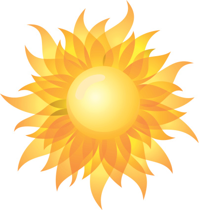 A Symbol Of A Bright Yellow Sun Stock Illustration - Download Image Now ...