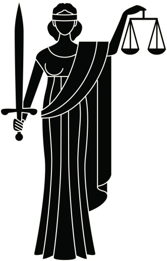 Symbol Der Gerechtigkeit Göttin Der Gerechtigkeit Themis Stock Vektor