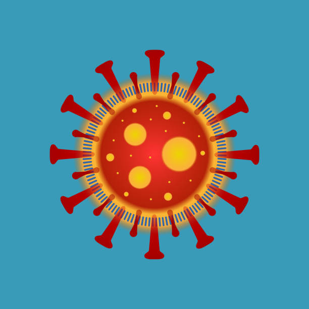 symbol des virus covid-19 isoliert. - coronavirus mutation stock-grafiken, -clipart, -cartoons und -symbole