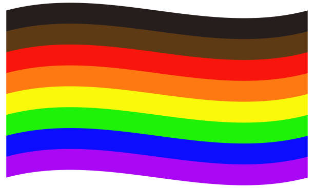 символ лгбт-символ радужный флаг гордости - progress pride flag stock illustrations