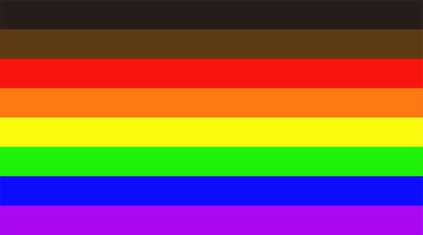 символ лгбтк+ радужный флаг гордости - progress pride flag stock illustrations