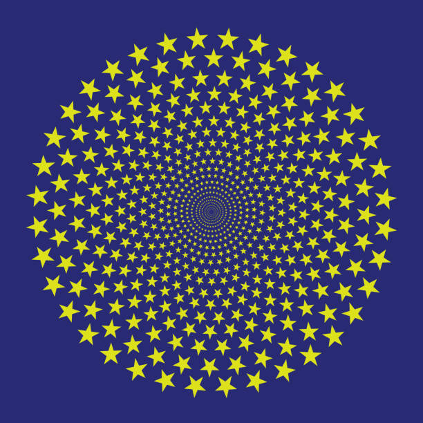 illustrations, cliparts, dessins animés et icônes de illustration symbolique d’un motif symbolique de perspective dans un cercle. - parlement européen