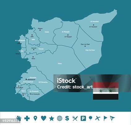 istock Syria Infographic Map 492916374