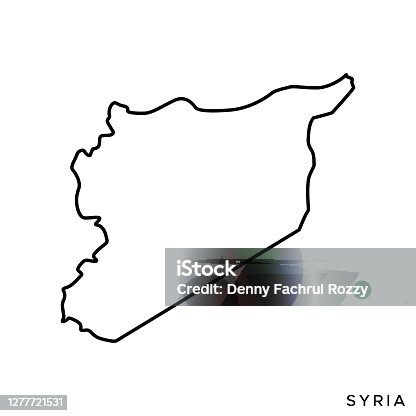 istock Syria Map Vector Stock Illustration Design Template. Editable Stroke. 1277721531
