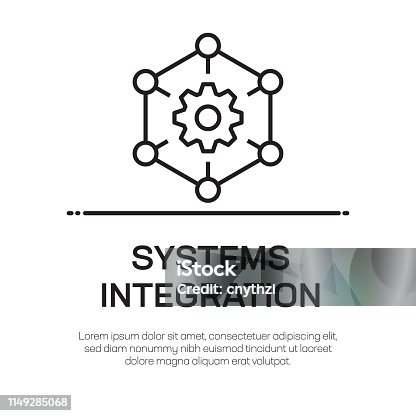 istock Systems Integration Vector Line Icon - Simple Thin Line Icon, Premium Quality Design Element 1149285068