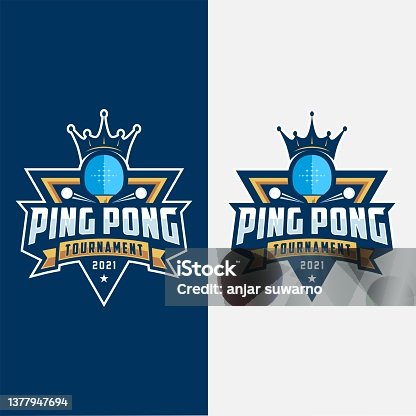 istock Table tennis icon design, sports badge template. ping pong tournament 1377947694
