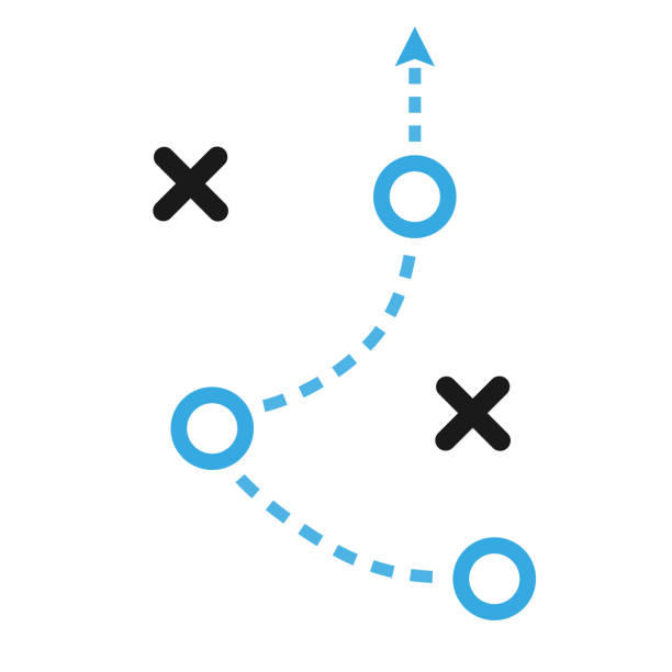 тактика бизнес-концепции вектор значок иллюстрации - football stock illustrations