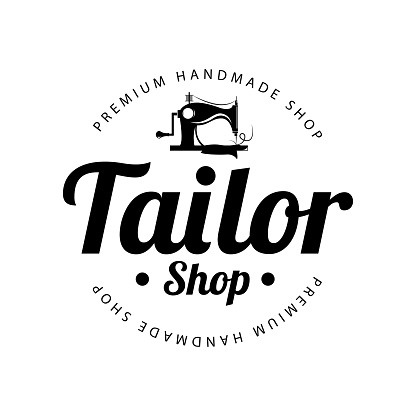 Tailor Shop Logotype Emblem Vector Illustration Design Stock ...