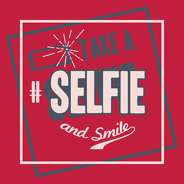Take a Selfie t-shirt design Take a Selfie and smile, typographic t-shirt design selfie borders stock illustrations