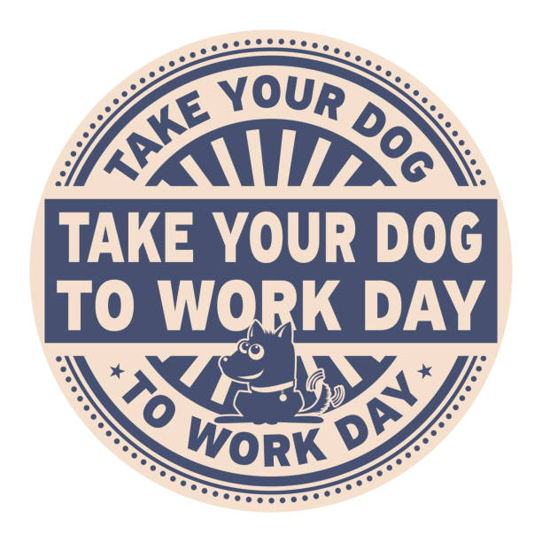 Take Your Dog to Work Day stamp Take Your Dog to Work Day, rubber stamp, vector Illustration national dog day stock illustrations
