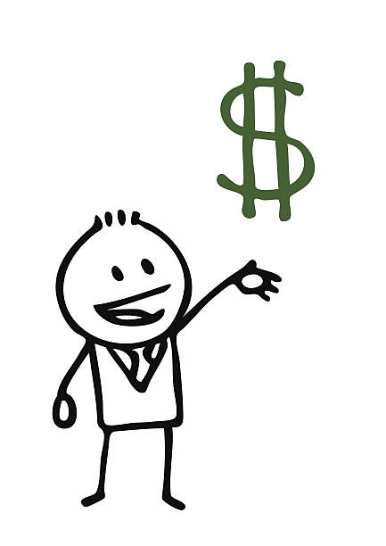 Talking Money vector art illustration