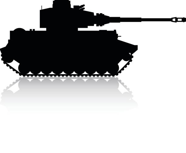 Army Forces Tank Silhouette Figure ~ Standing 17cm long by 8cm tall 