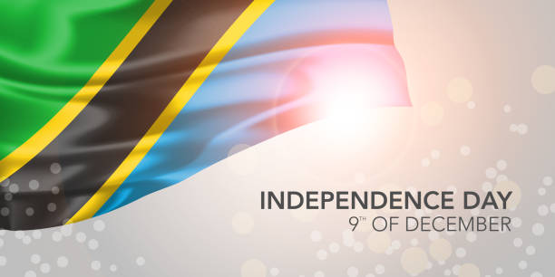 ilustrações de stock, clip art, desenhos animados e ícones de tanzania happy independence day vector banner, greeting card - tanzania object