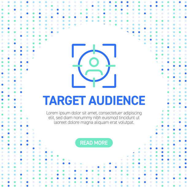 Target Audience Line Icons. Simple Outline Icons with Pattern Target Audience Line Icons. Simple Outline Icons with Pattern target market stock illustrations