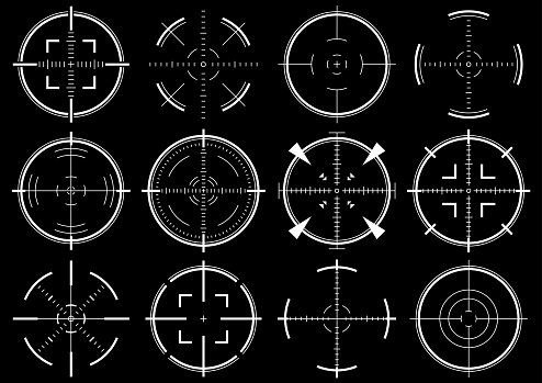 Target scope vector illustration material