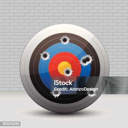 istock Target with Bullet Holes 182075292