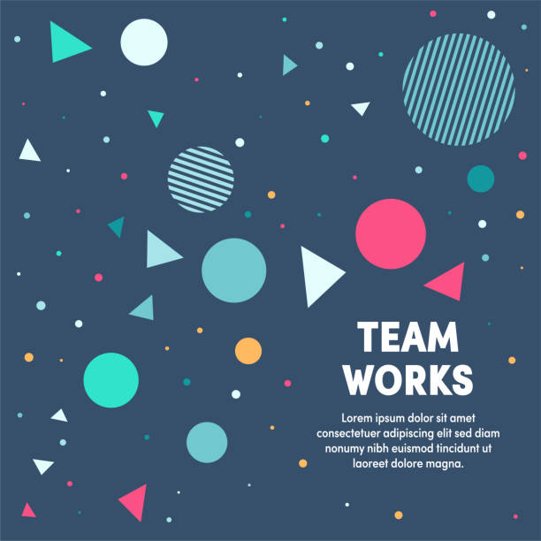 Team Works Multipurpose Business Cover Design Modern design layout template for team works cover design for web banner or print advertising with abstract background. entrepreneur backgrounds stock illustrations