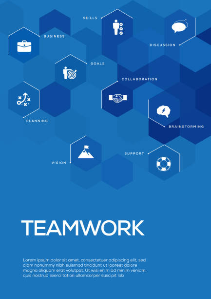 Teamwork. Brochure Template Layout, Cover Design Teamwork. Brochure Template Layout, Cover Design entrepreneur backgrounds stock illustrations