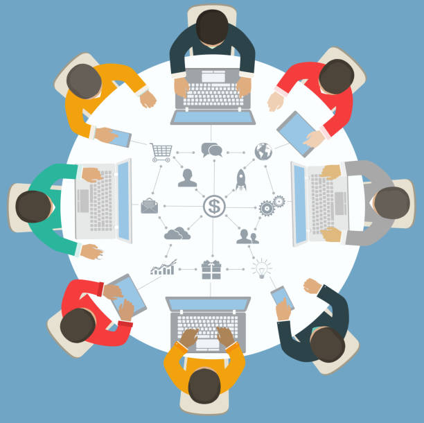 Round Table Discussion Illustrations, Royalty-Free Vector ...