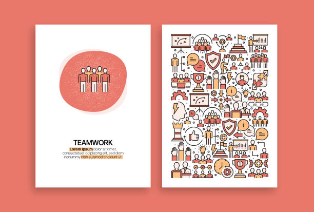 Teamwork Related Design. Modern Vector Templates for Brochure, Cover, Flyer and Annual Report. Teamwork Related Design. Modern Vector Templates for Brochure, Cover, Flyer and Annual Report. entrepreneur patterns stock illustrations