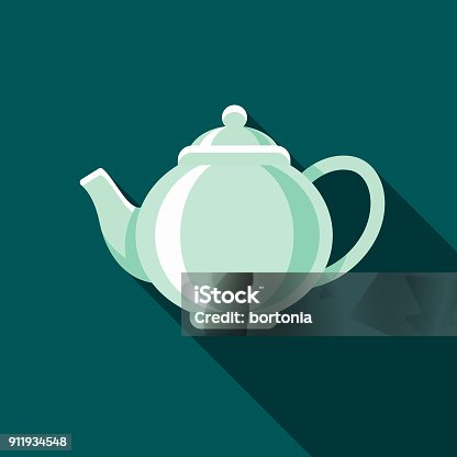 istock Teapot Flat Design Coffee & Tea Icon 911934548