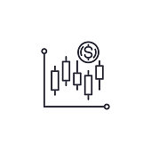 istock Technical analysis linear icon concept. Technical analysis line vector sign, symbol, illustration. 983585102