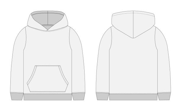 Blank Hoodie  Template Drawing Illustrations Royalty Free  Blank Hoodie  Template Drawing Illustrations Royalty Free