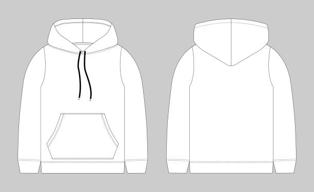 Download Best Blank Hoodie Template Drawing Illustrations, Royalty-Free Vector Graphics & Clip Art - iStock