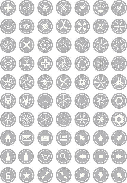 Techno Icons and Symbols ( Vector ) vector art illustration