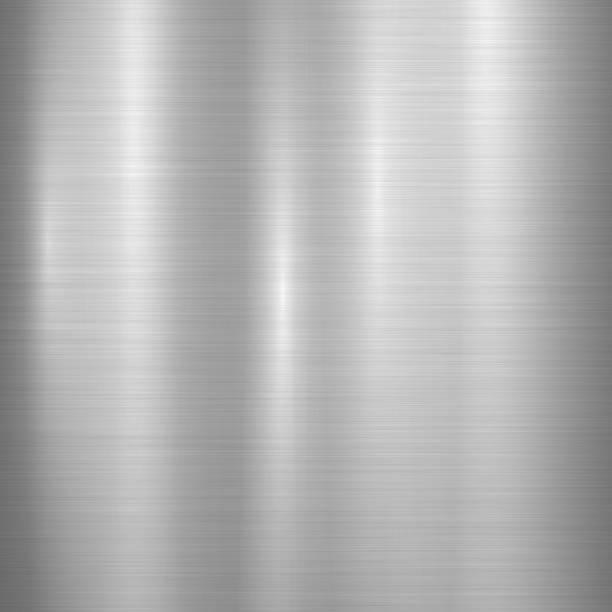 Technology Background with Metal Texture Metal abstract technology background with polished, brushed texture, chrome, silver, steel, aluminum for design concepts, web, prints, posters, wallpapers, interfaces. Vector illustration. metal stock illustrations